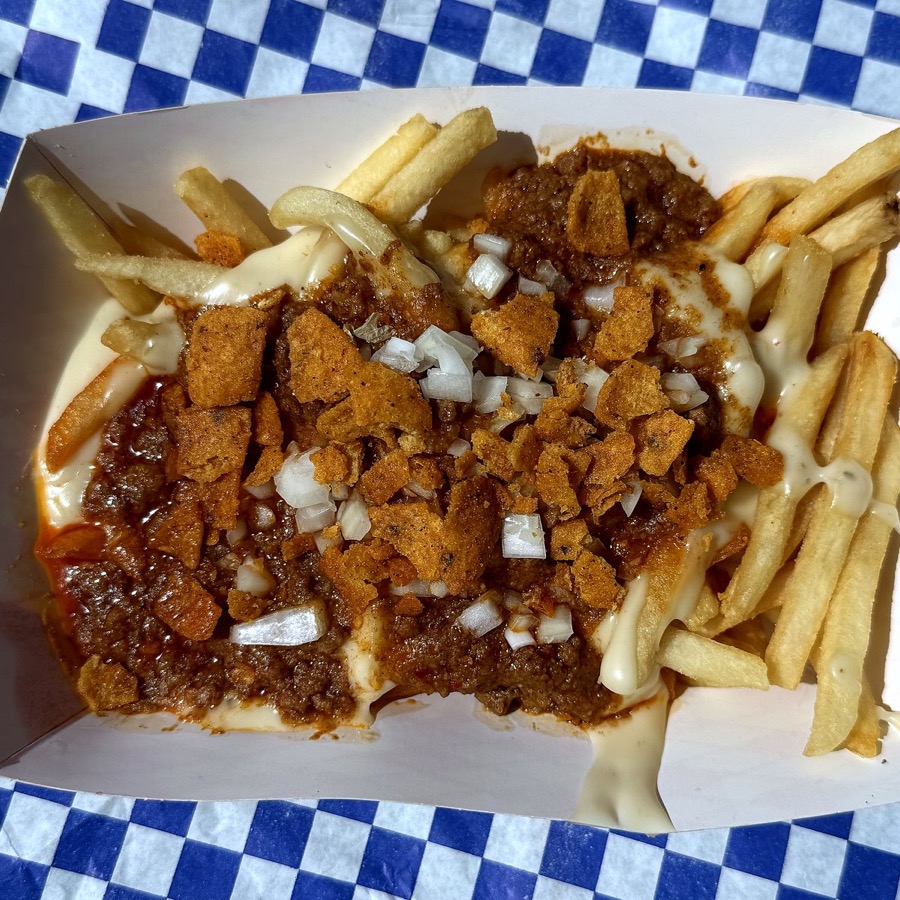 Loaded chili cheese fries